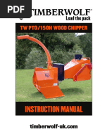 Timberwolf TW PTO 150H Wood Chipper Instruction Manual English