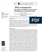 Risk Management: The Reinvention of Internal Control and The Changing Role of Internal Audit