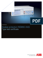 Busbar Protection REB650 ANSI: Type Test Certificate