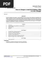 How To Charge A Lead-Acid Battery With A Li-Ion Charger: Application Report