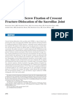 Percutaneous Screw Fixation of Crescent Fracture Dislocation of The Sacroiliac Joint