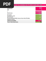 Income Tax Planner FY 2020-21