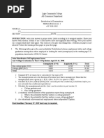 Exercise On Probability