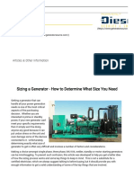 Generator Sizing - How To Determine What Size Generator You Need - Generator Information PDF