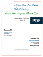 Course Title: Computer Network-Lab.: Experiment Name: Star, Bus, Mesh, Hybrid Topology