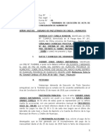 Demanda Ejecutiva de Acta de Conciliación de Alimentos - Morelia Curilla Rondon