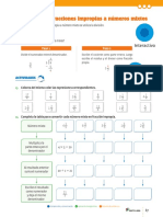 Conversion de Fracciones Impropias A Numeros Mixtos