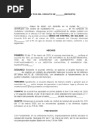 Formato Demanda de Nulidad de Acuerdo Municipal