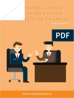 20 Preguntas Habituales en Una Entrevista de Trabajo PDF