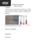 Determinacion de Hematocrito