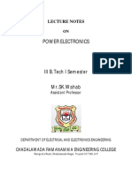 Lecture Notes - Power Electronics PDF