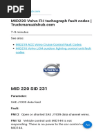 MID220 Volvo FH Tachograph Fault Codes PDF