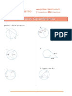 Lista de Exercícios 44 - Circunferência