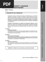 CONCOURS ACCES - Raisonnement Logique Et Mathematiques - 2013