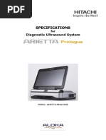 Specifications: Diagnostic Ultrasound System