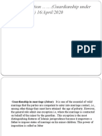 In Continuation . (Guardianship Under Muslim Law) 16/april/2020