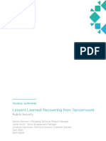 Lessons Learned: Recovering From Ransomware: Rubrik Security