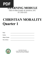 Christian Morality Quarter 1 Module