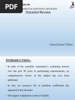 Detailed Review: Solubility & Partition Coefficient Presentation On