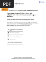 Theoretical Models of Culture Shock and Adaptation in International Students in Higher Education