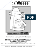 Mr. Coffee Steam Espresso / Cappuc C I No Maker: Odel Odelo