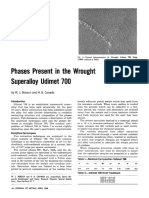 Phases Present in The Wrought Superalloy Udimet 700