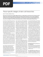 (Visvader Et Al., 2016) Tissue-Specific Designs of Stem Cell Hierarchies