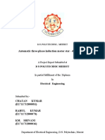 Automatic Three Phase Induction Motor Star - Delta Starter: A Project Report Submitted at D N Polytechnic Meerut