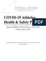 CBSD COVID 19 Athletic Health and Safety Plan Updated 8.21.20