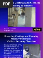 Removing Coatings and Cleaning Masonry Substrates: Kenneth A. Trimber KTA-Tator, Inc