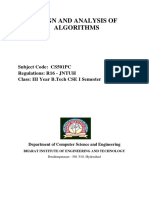 Design and Analysis of Algorithms (CS501PC) PDF