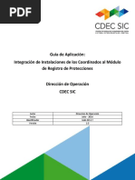 Guía de Aplicación Integración Instalaciones Al Módulo de Registro de Protecciones