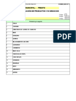 PRESTO, Chuquisaca, Formulario Mesa Municipal