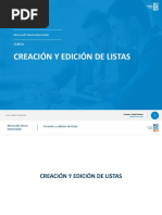 Creación y Edición de Listas