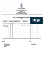 Department of Education: Report On Learning Action Cell Implementation