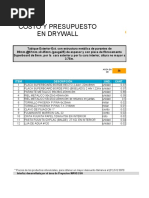 Costos y Presupuestos Drywall