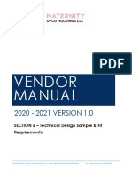 VM Section 6 Technical Design Sample & Fit Requirements