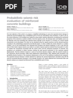 Probabilistic Seismic Risk Evaluation of Reinforced Concrete Buildings