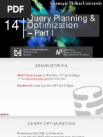 Query Planning & Optimization: Intro To Database Systems Andy Pavlo