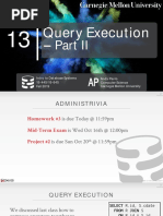 Query Execution: Intro To Database Systems Andy Pavlo