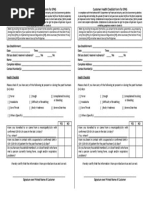 SPAS Customer Health Checklist Form A4