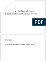 Presentation On Second Order Effects and Short Channel Effects