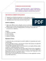 Unit I Overview of Wireless Sensor Network: The Vision of Ambient Intelligence