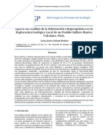 Aporte Del Análisis de La Información Litogeoquímica en La Exploración Geológica Local de Un Posible Sulfuro Masivo Volcánico. Perú