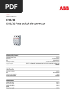 E 93/32 Fuse Switch Disconnector: Product-Details