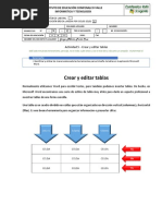 Actividad 5 - Crear y Editar Tablas