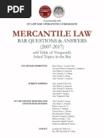 5 Mercantile Law Bar Questions and Answers (2007-2017) PDF