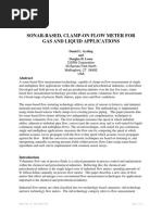 Sonar-Based, Clamp-On Flow Meter For Gas and Liquid Applications
