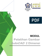 Modul Pelatihan Autocad ARSITEKTUR UBHI