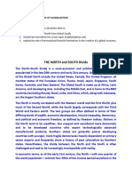 The North and South Divide: Lesson Iii. The Structures of Globalization Learning Outcomes